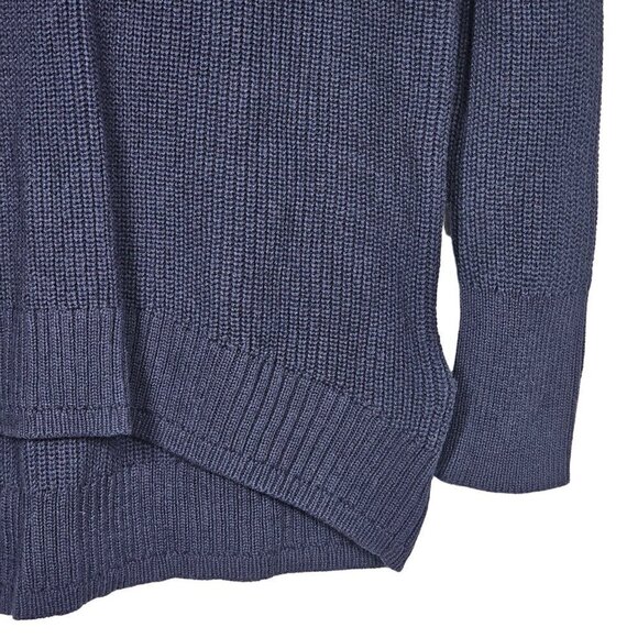 J.crew Cotton-Blend Ribbed Turtleneck‎ Sweater Relaxed Fit Navy Women's XS NWT - Picture 5 of 12